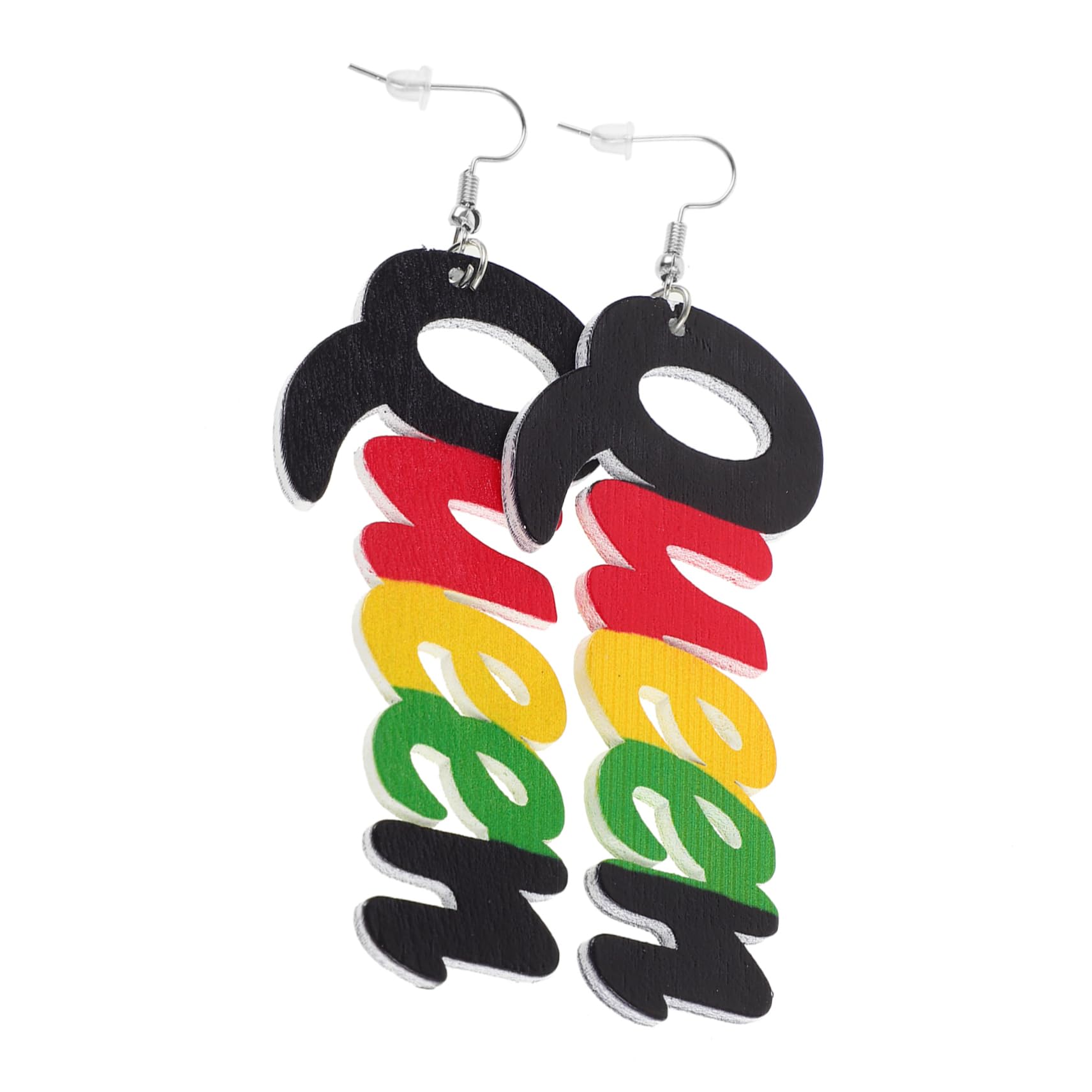 YDYDTTKD Orecchini in Legno Africano Creative Queen Letter Ear Drop