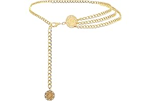 Multilayer Metal Waist Chain Belt for Women