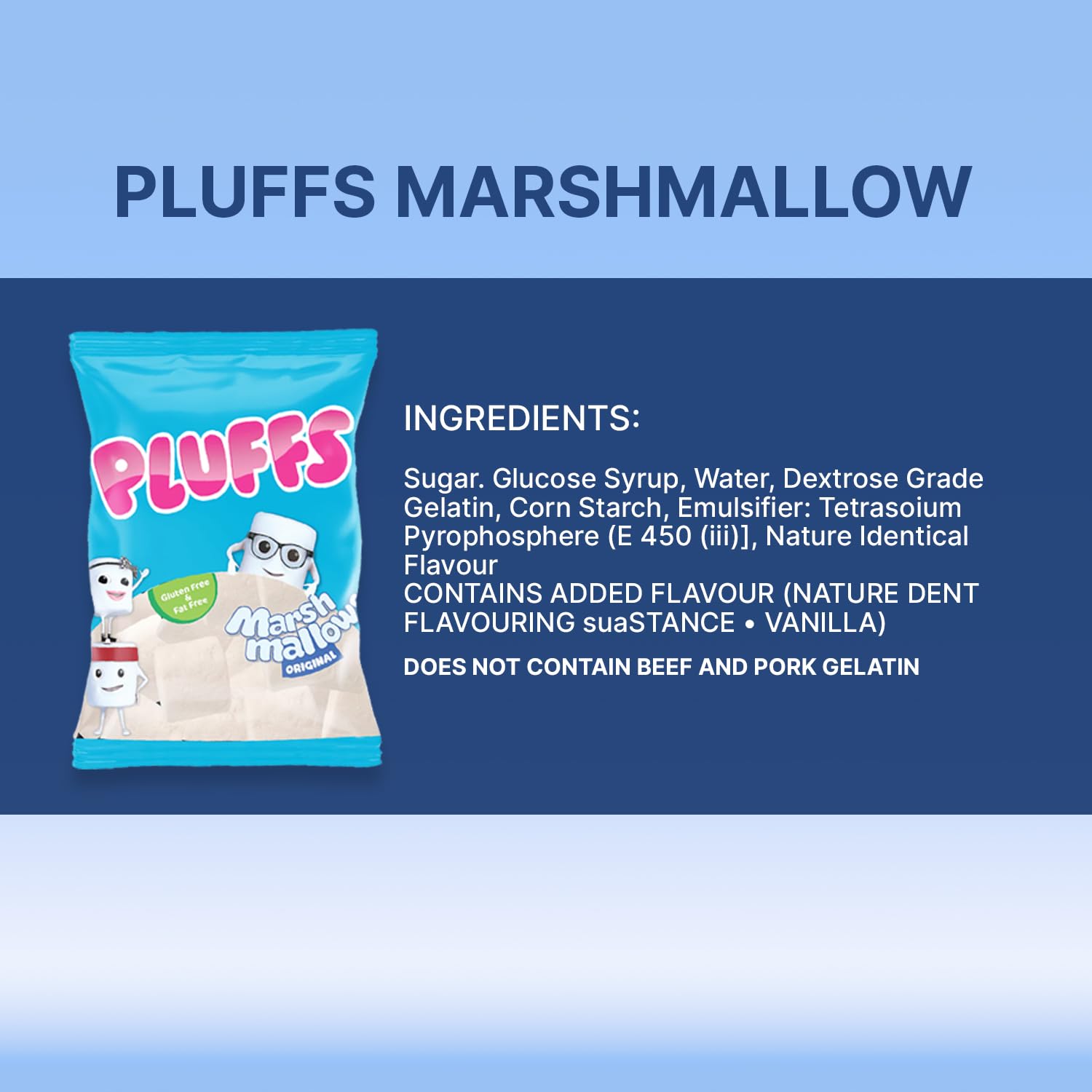 Pluffs Marshmallow Candy Original Vanilla Flavor - 140g - Image 5 thumbnail