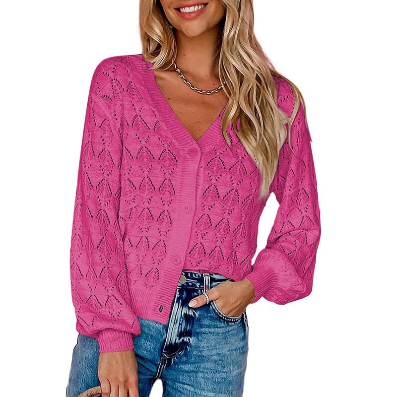 Damen Cropped-Cardigan-Pullover, langärmelig, offene Vorderseite, gestrickt, Shrug Tops