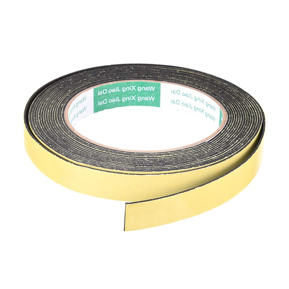 Soulnioi 1 Pcs Sealing Foam Tape 15mm Wide 1mm Thick 5m/16.4ft Long, Self-Adhesive EVA Weatherproof Tape for Window, Door Insulation & Automotive Soundproofing