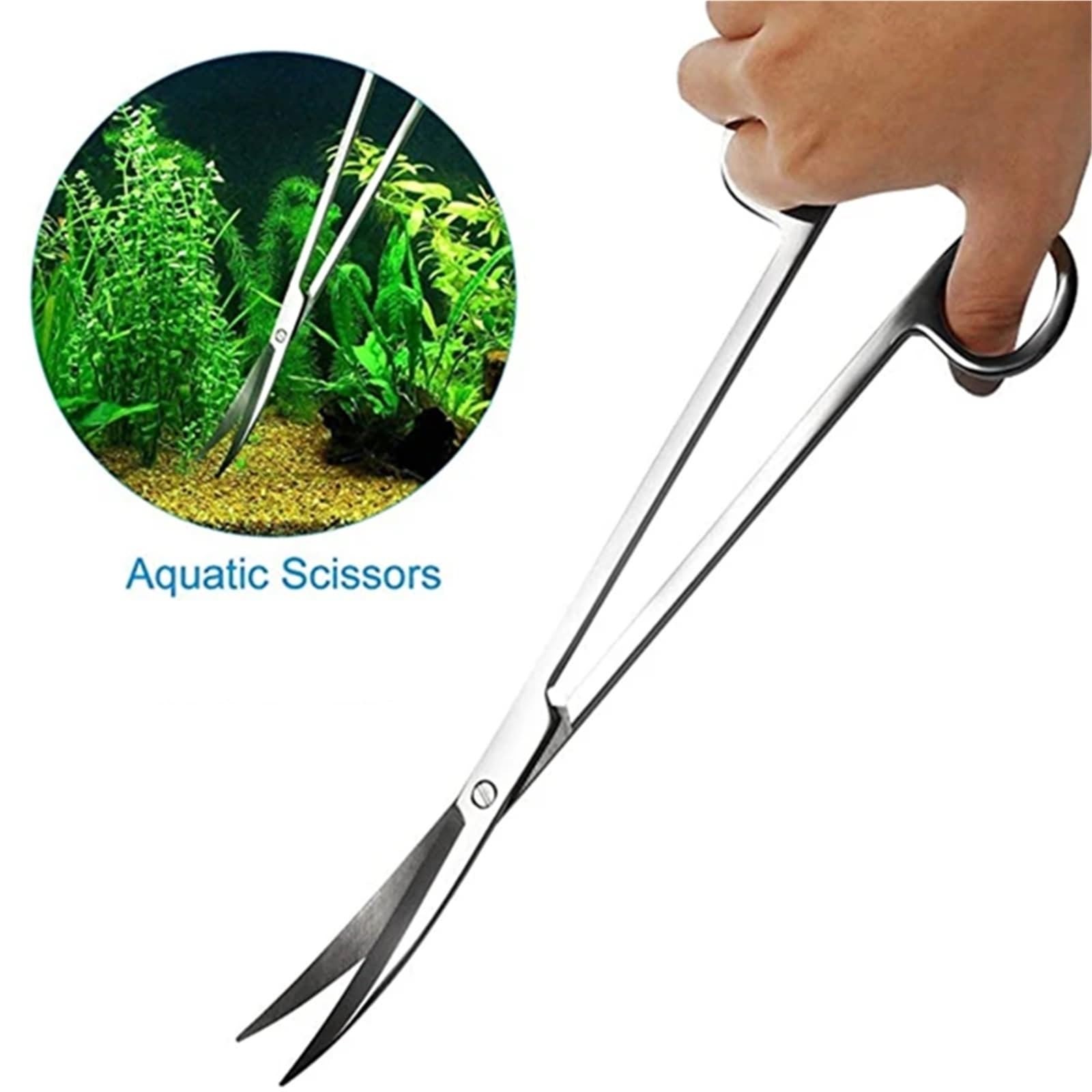 Aquascape Tools - Juego de 6 herramientas para acuario, tijeras de acuario, pinzas de acero inoxidable, juego de plantas acuáticas (mezcla)