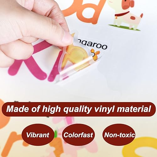 Miniatura 3 de Pajean 4 hojas de calcomanías de pared con números, aprendizaje de números, calcomanías de pared para niños, alfabeto ABC clima árbol, calcomanías