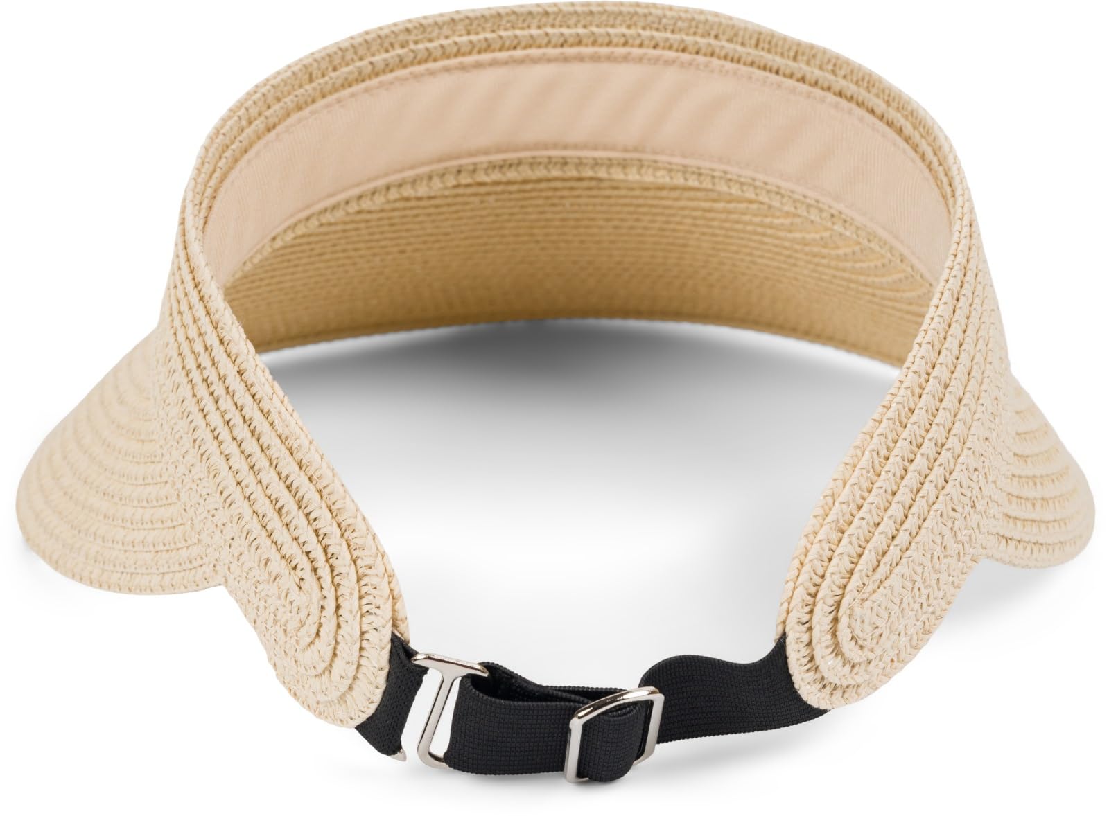 styleBREAKER Casquette en Papier Straw Unie avec visière Solaire, Bande élastique et Fermeture à Crochet, Chapeau léger pour Femmes, Protection Solaire élégante et Respirante