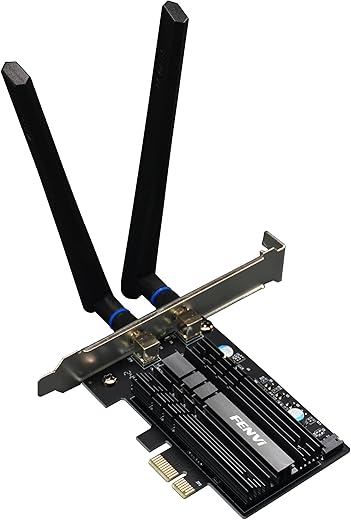FENVI FV-AX3000S Wi-Fi 6 PCIe Adapter | Intel AX200 Chipset | 2.4Gbps Dual Band 2.4GHz & 5GHz | Bluetooth 5.2 | MU-MIMO | OFDMA | High Gain Antenna…
