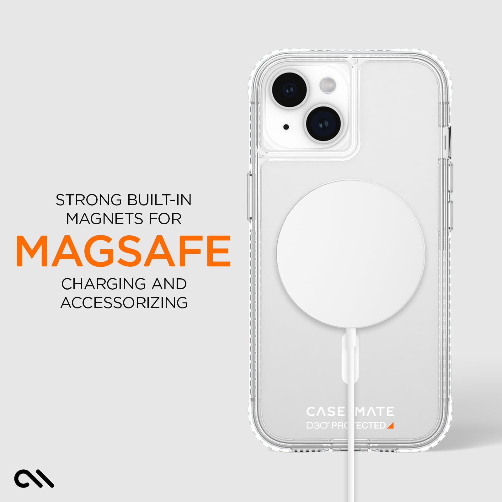 Case-Mate Custodia ultra resistente trasparente per iPhone 15 Pro Max [protezione da cadute D3O da 16 piedi] [compatibile con Magsafe] custodia sottile per iPhone 15 Pro Max 6,7 pollici, antiurto