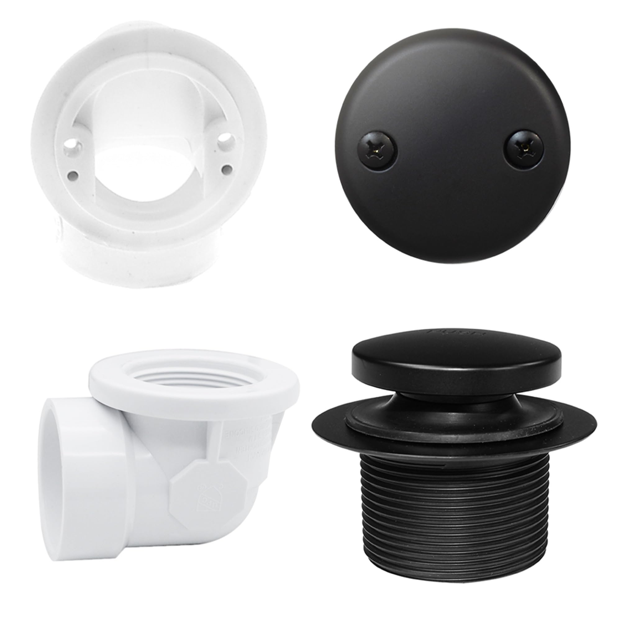 Westbrass D532-62 Tip Toe Plumber's Pack, Matte Black