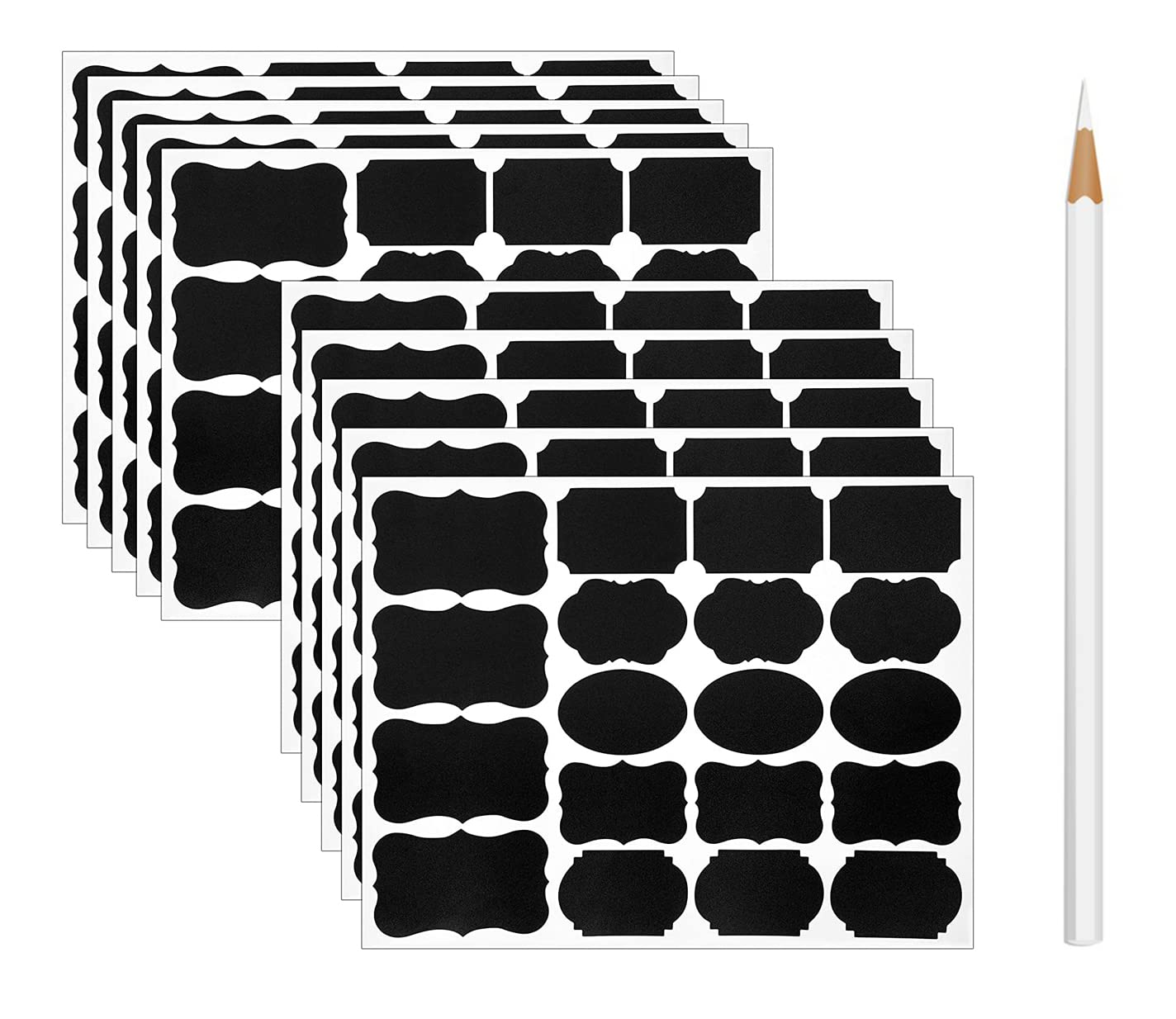 JURUOXIN 219 Pieces Waterproof Chalkboard Labels with Pen Reusable Blackboard Stickers for Jars, Canisters, Jars, Scrapbooking, Food Storage Labels, Weddings (4cm x 2.5cm, Black) (B09PVLYC7S) Amazon Price History, Amazon Price Tracker