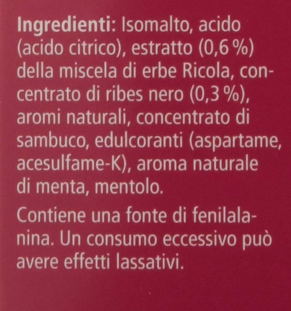 Italian Gourmet Schweizer Kräuterbonbons Schwarze Johannisbeere – ohne Zucker – 20x50g Vorratspack – Kräuterbonbons mit intensivem Fruchtgeschmack