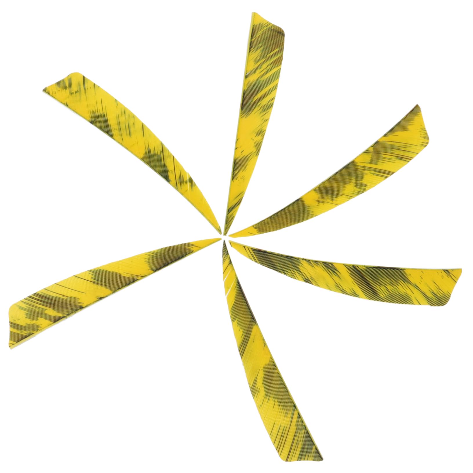 HONMEET 6pcs Shield Shape Arrow Fletchings Lightweight Durable Real Plume Fletchings for Potable Archery Parts for Hunting Practice Compatible Shafts