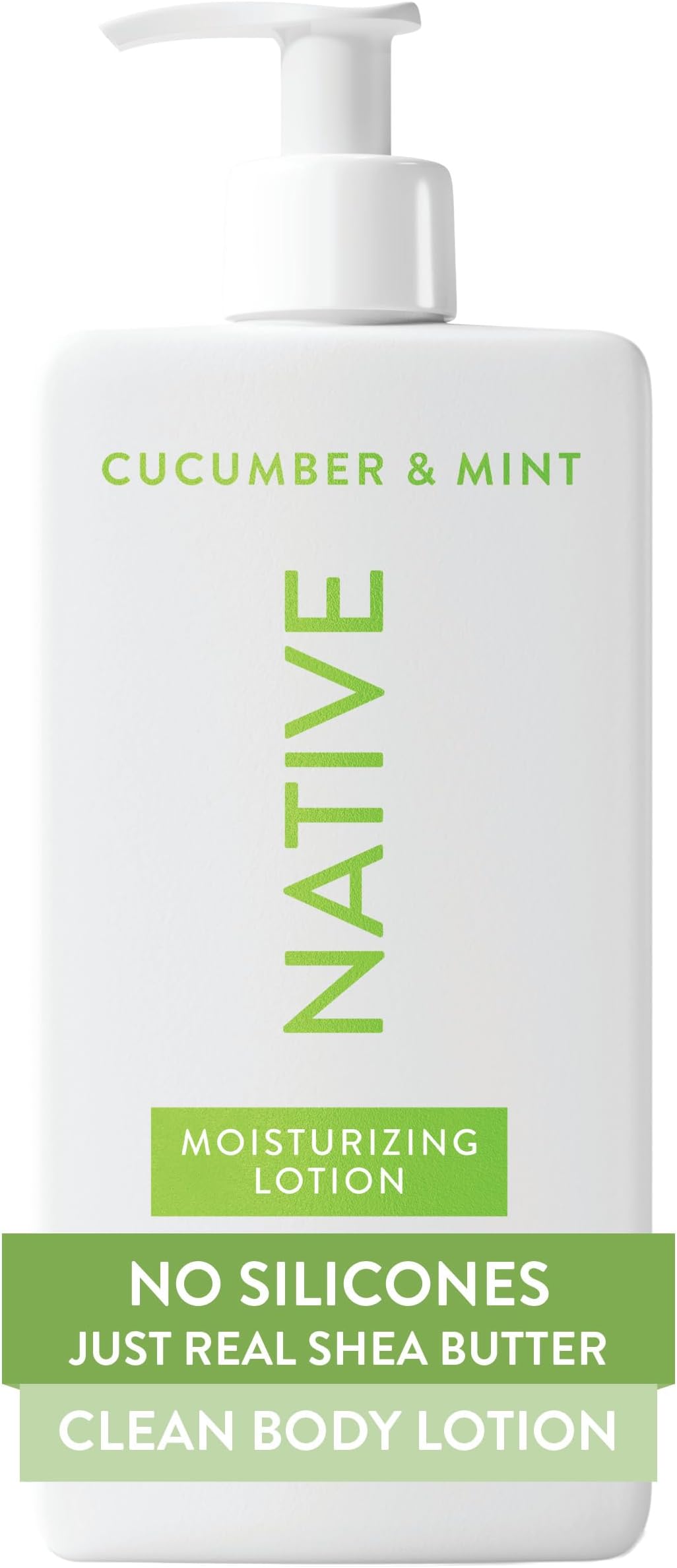 Body Lotion, Cucumber & Mint, 48-Hour Hydration for Dry & Sensitive Skin, Made with Plant-Based Moisturizers like Shea Butter, Silicone & Paraben Free, 16.5 fl oz