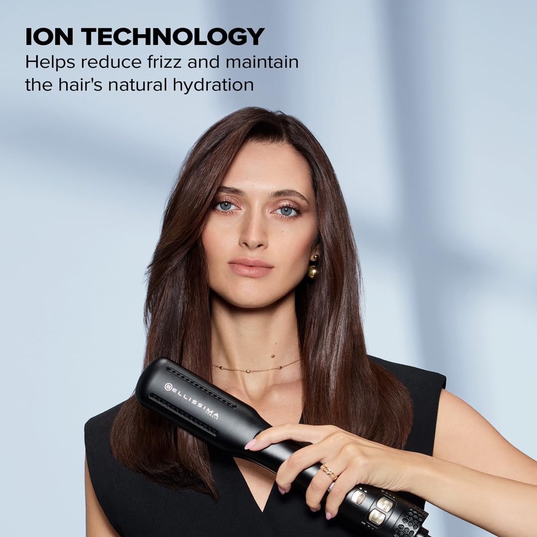 Bellissima Airsleek 2-in-1 Hair Dryer and Straightener, Wet to Dry with No Heat Damage, Ceramic Plates with Keratin Coating for Frizz-Free Hair, More Shine for All Hair Types - Image 4