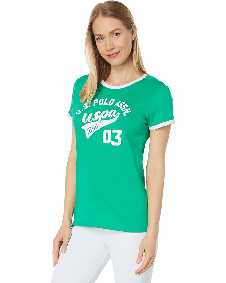 U.S. POLO ASSN. Varsity Print Ringer Graphic Tee - Main View