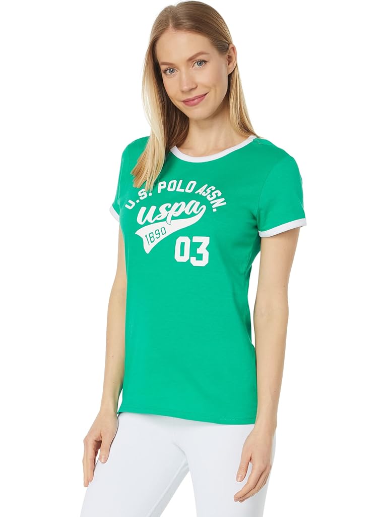 U.S. POLO ASSN. Varsity Print Ringer Graphic Tee