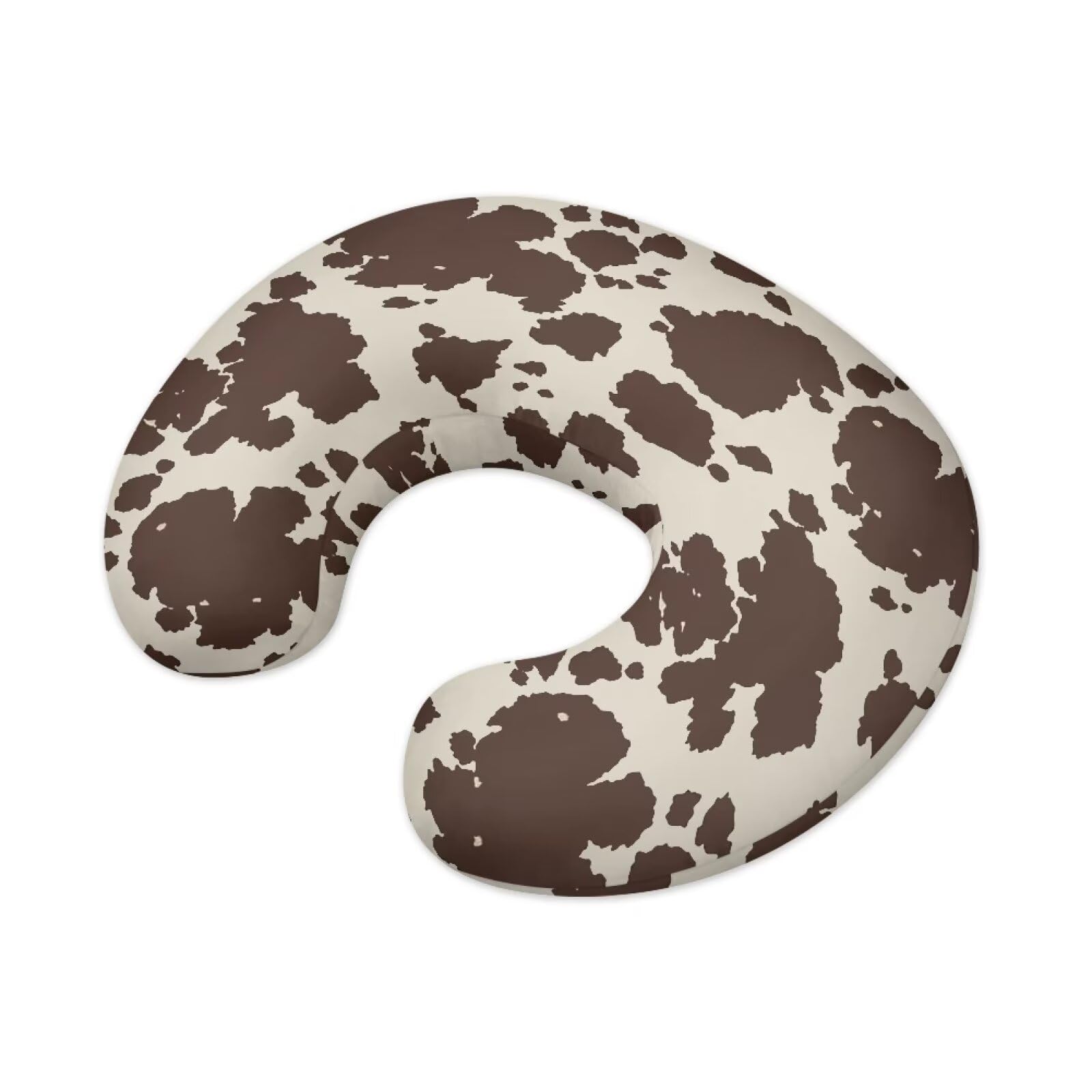 Eheartsgir Brown Cow Print Newborn Nursing Pillow Cover with Hidden Zipper Skin-Friendly Baby Nursing Pillowcase Easy to Put On & Take Off Breastfeeding Pillow Covers