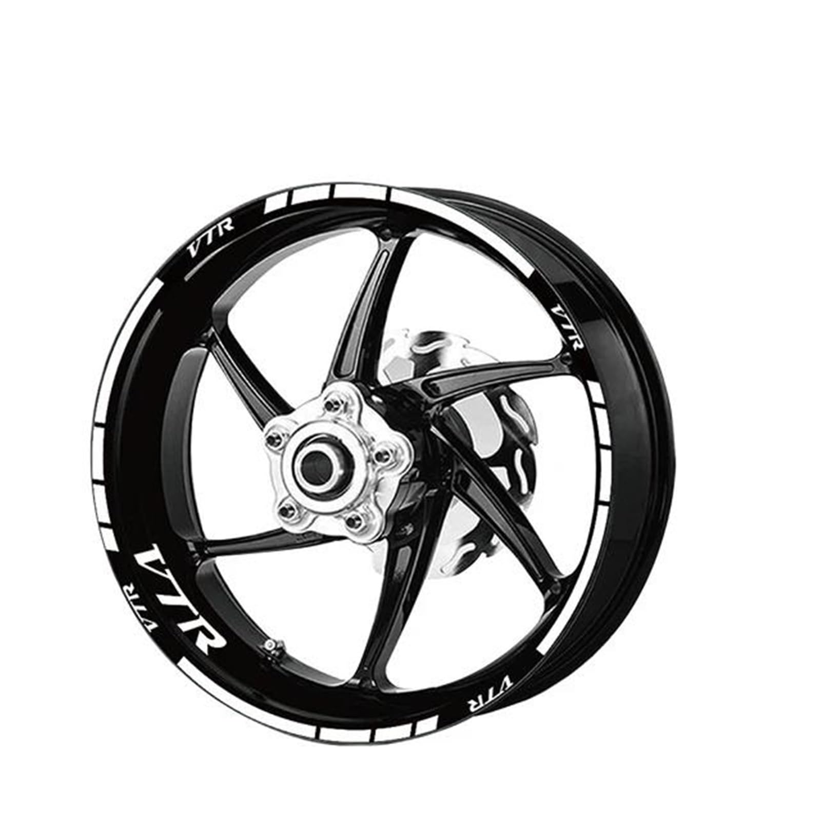 Motorcycle Tire and Rim Decorative Reflective Combination Wheel Decals Sticker Set for VTR VTR 1000 1000f Wheel Rim Sticker(Color3)