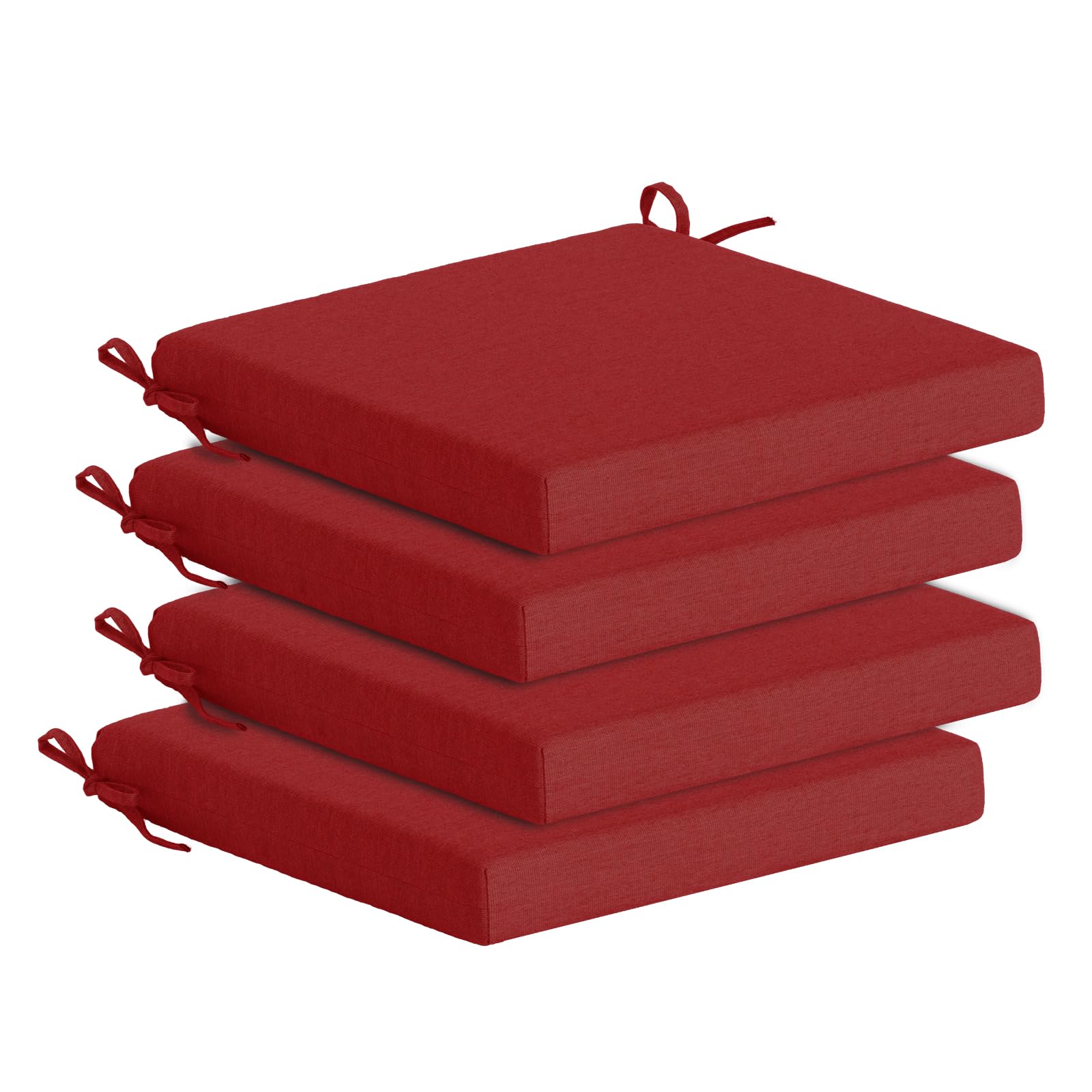 Photo 1 of Goodgoods 18x18 Outdoor Chair Cushions Set of 4, 35D Foam, Chili
