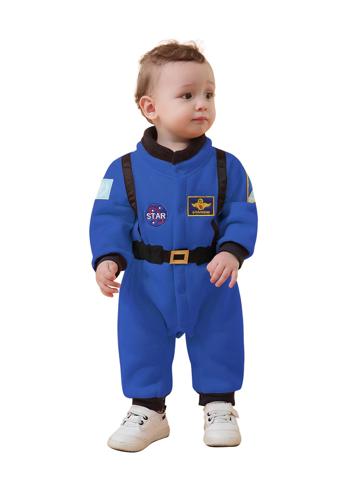 LXKIKMM Baby Toddler Boy Astronaut Costume Space Suit Cosplay Party Jumpsuit Halloween Rompers