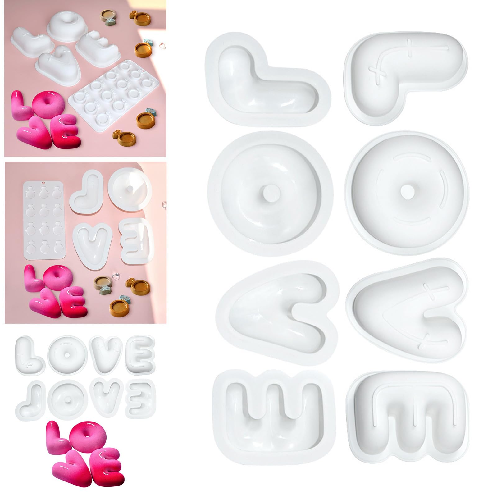 Flexible Silicone Mousses Cake Baking Molds For Valentines Day For Creating Chocolates And Romance Dessert