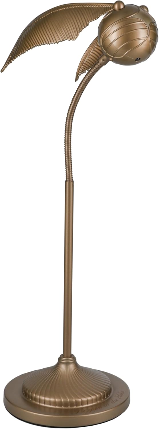 Paladone Golden Snitch Posable Desk Lamp - Officially Licensed Harry Potter Light for Bedside Table Reading, Flexible Neck, Gift for Home Office Decor