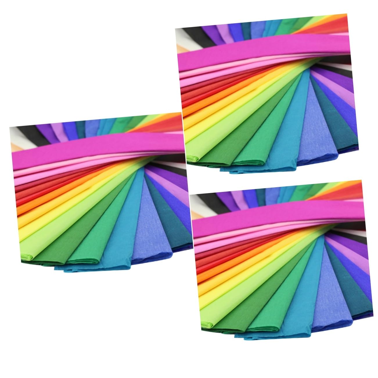 FRCOLOR 3 Juegos De Papel Crepé Para Envolver Flores En Sólidos Para Proyectos De Manualidades De Origami Y Envoltura De *3