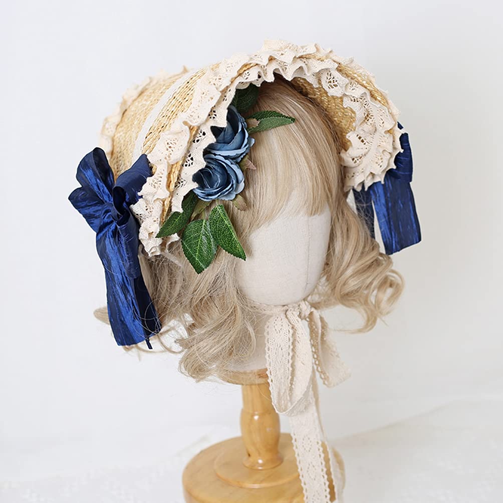 Amazon.co.jp: レース帽子 ボンネット ストローハット ロリータ