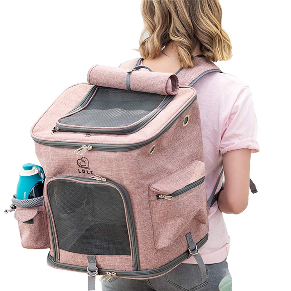 OMEM Rucksack für Haustier Outdoor Hunde rucksäcke für Haustier verstellbare Rucksack für Kleine Hunde und Katzen (Grau)