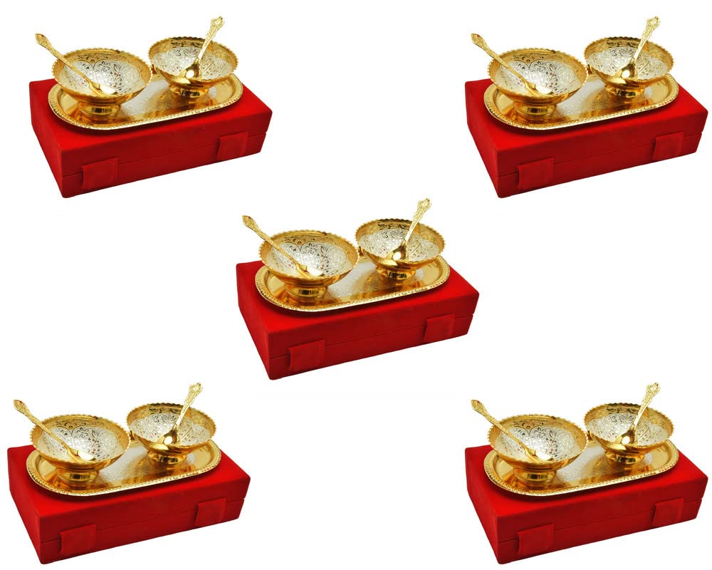 Jaipur Ace Gold & Silver Plated Bowl Set - Diwali Gift -18