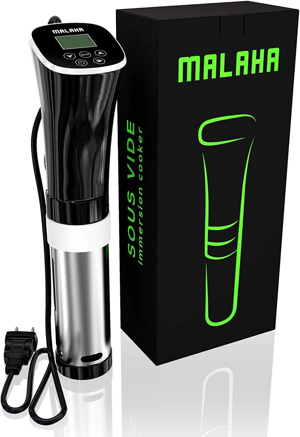 MALAHA Sous Vide Machine 1000W - Immersion Circulator - Professional Precision Cooker - Sous Vide Vacuum Heater - Accurate Temperature Digital Timer - Ultra Quiet Working Cooker