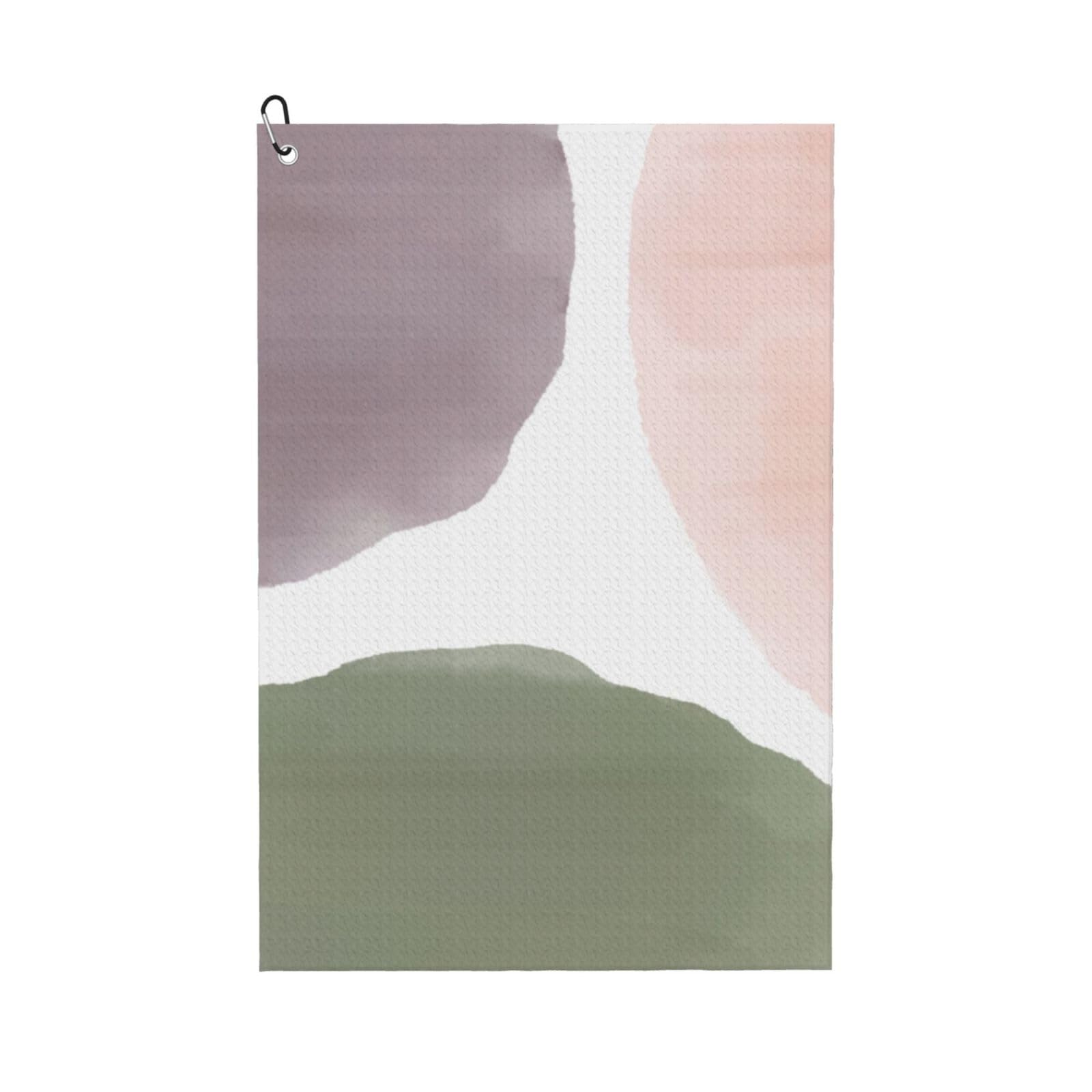 Hnnkloy Rose Grape & Sage Modern Watercolor Circles, 16x24 in Portable Waffle Golf Towels with Carabiner Clip for Golf Bag