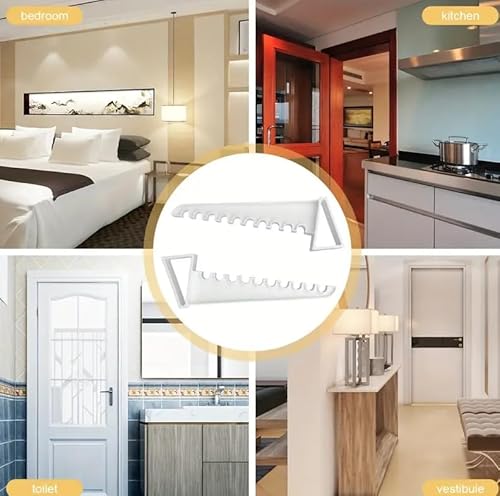 Hanger Hooks Space Saver (Pack of 2 Hold 20 Hangers) Overdoor Bathroom Bedroom Plastic Ironing Holder Clothes Coat Towel Stand Tool Laundry Storage Kids Adults (1) - Image 6