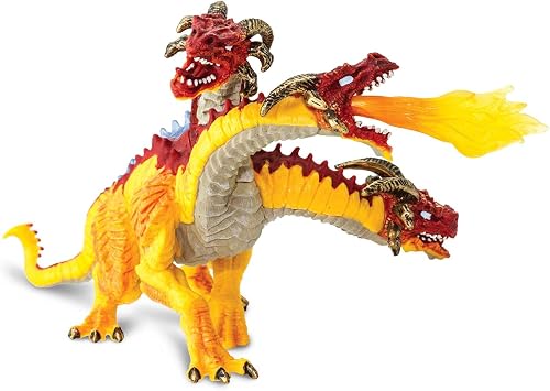Safari Ltd. Fire Dragon Figurine - Detailed Vibrantly Colored 8.5 Model Figure - Fune Educational Fantasy Play Toy for Boys, Girls & Kids Ages 4+