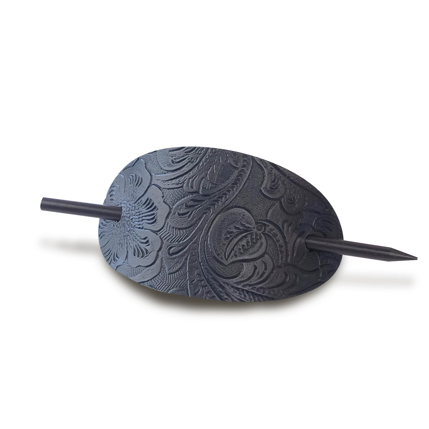 2 Stück Leder-Haarspangen Von Lurrose – Bronzefarben, Für Dutt & Pferdeschwanz, 10 Cm Lang