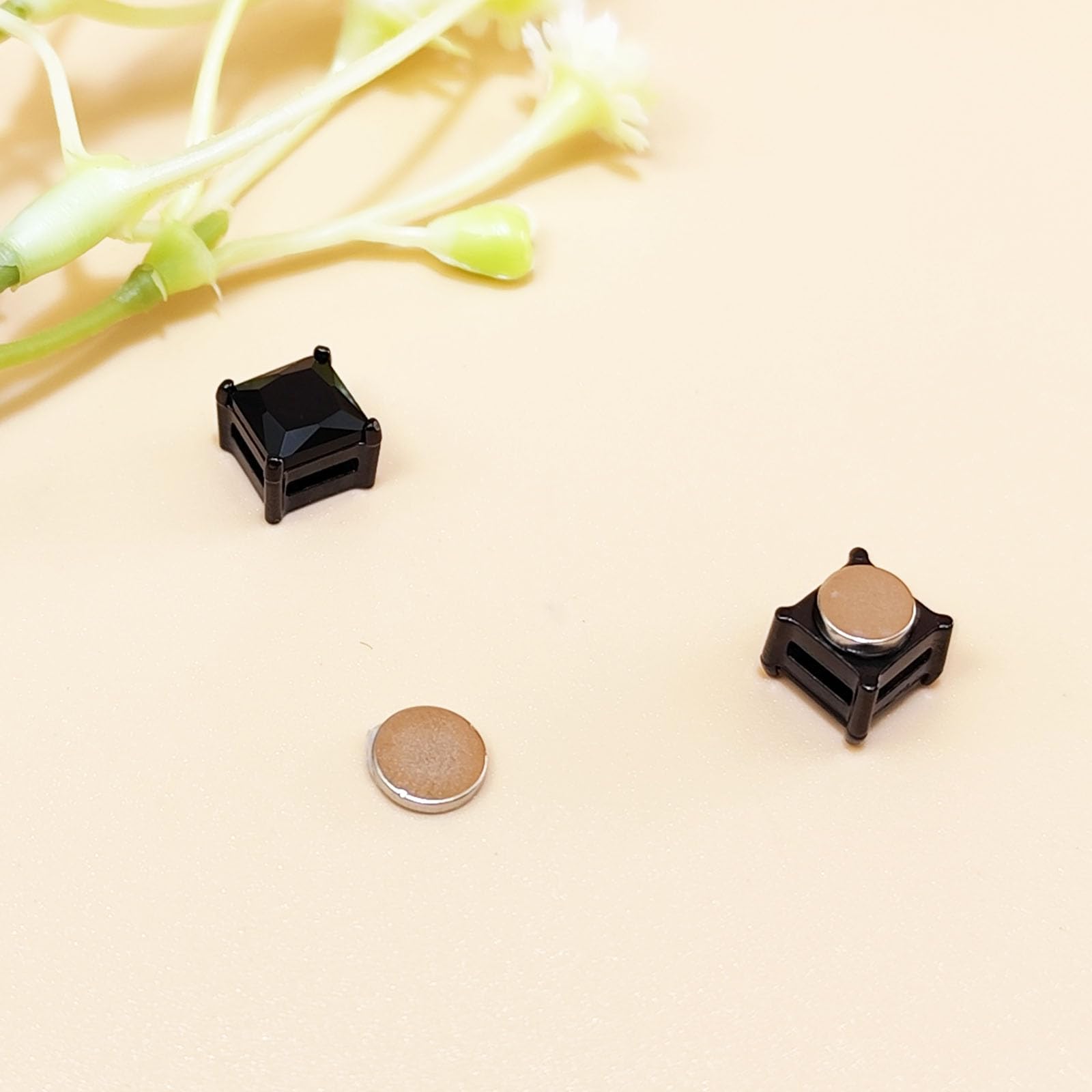 Pendientes magnéticos Acero inoxidable Pendientes sin perforar Pendientes punk CZ