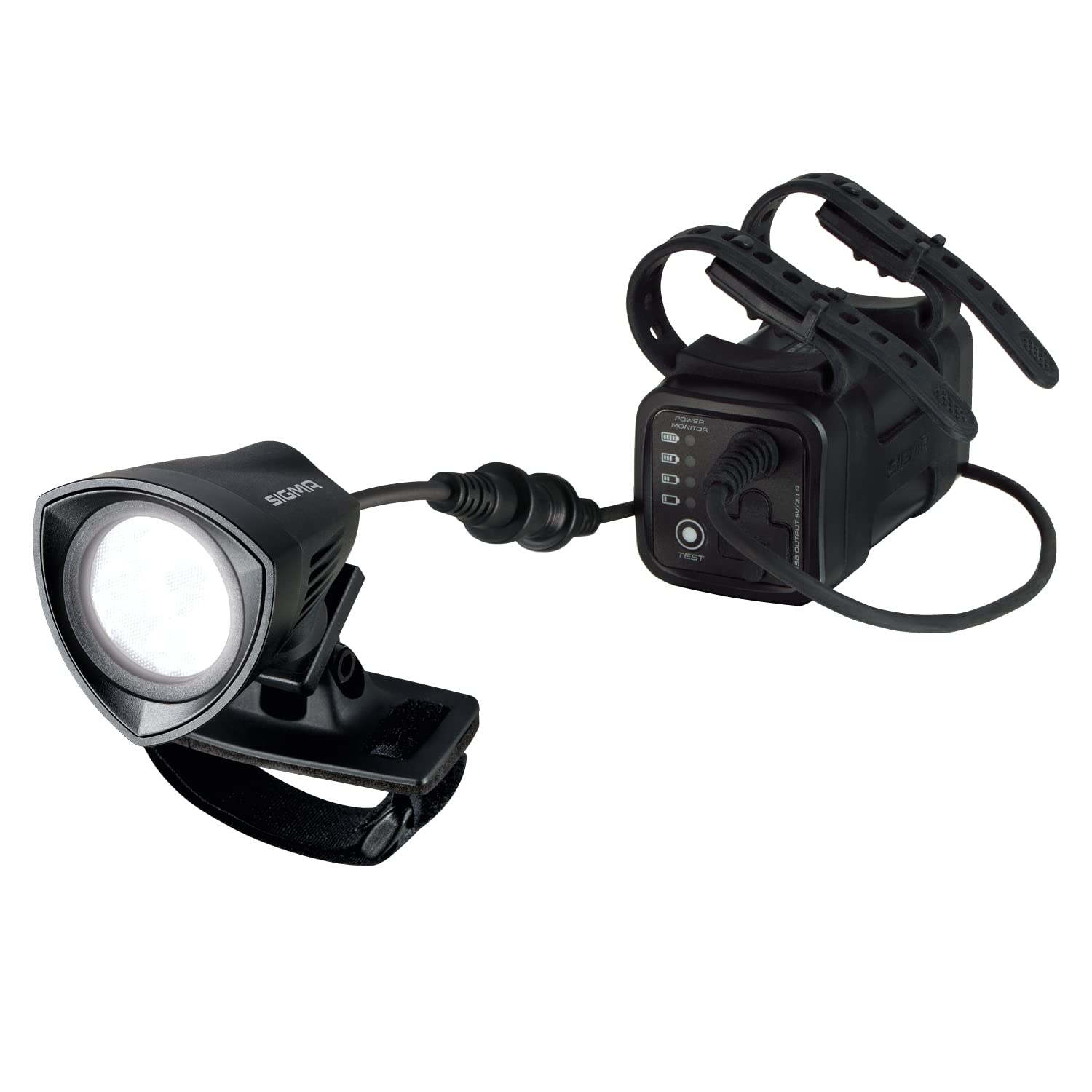 SIGMA BUSTER 2000 HL | potente luce LED da casco con 2000 lumen | per casco da bici con 7 modalità | fissaggio sicuro al casco da bici Colore: nero