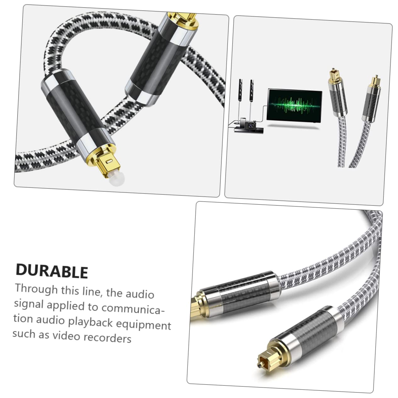 UPKOCH Cavo Audio Ottico da Metri Cavo Audio Digitale Maschio-maschio Trasmissione senza Interferenze Connettori Placcati in Oro Uso per Tv
