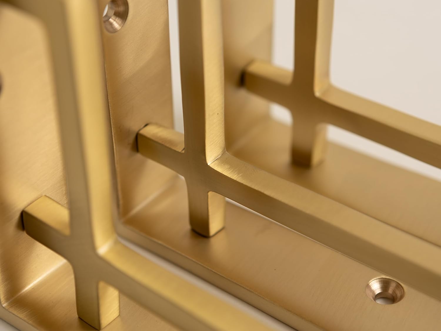 Satin Brass Art Deco Solid Brass Brackets | Brass Shelving Heavy Solid Cast Brass | Sold Individually