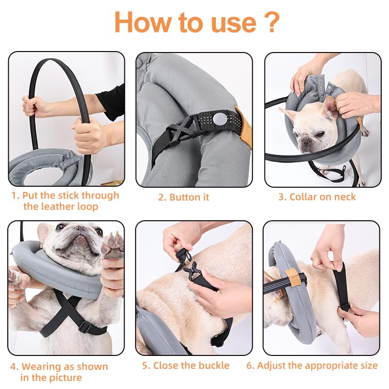 Image of Blind Dog Bumper,Harness Guiding Device for Blind Dog,Pet Anti-Collision Ring for Protective&Build Confidence,Blind Dog Accessories-