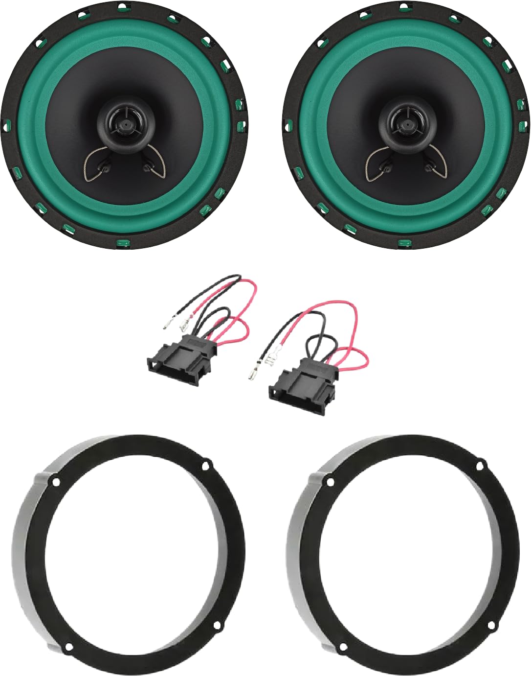 IPNOSIS Kit 2 Casse IP-01165 per VW Golf VI VII, VW New Beetle (No Cabriolet) fino al 2010, VW Polo dal 2009 in poi con 2 Supporti Anteriori, 2 Connettori