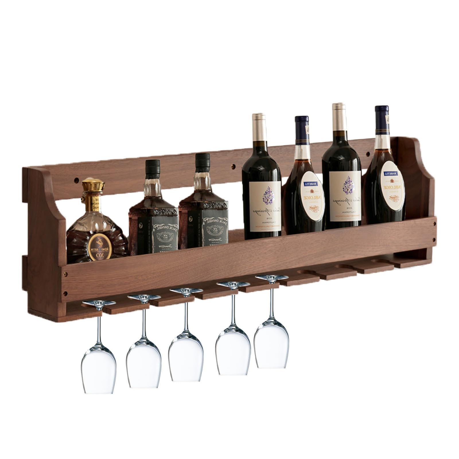 Casier à vin mural créatif pour une ambiance bar moderne et chaleureuse dans votre cuisine