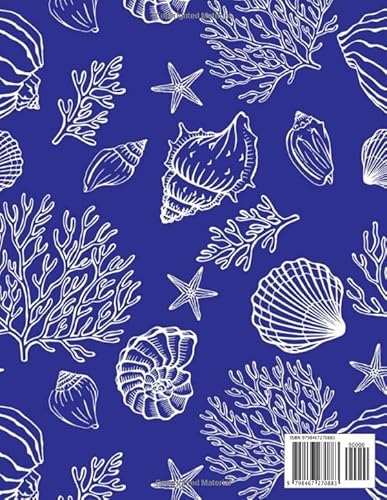 Sketchbook: Cute Sea Shell Kawaii Sketchbook for Kids 120 Pages of 8.5x11 Large Blank Paper For Draw