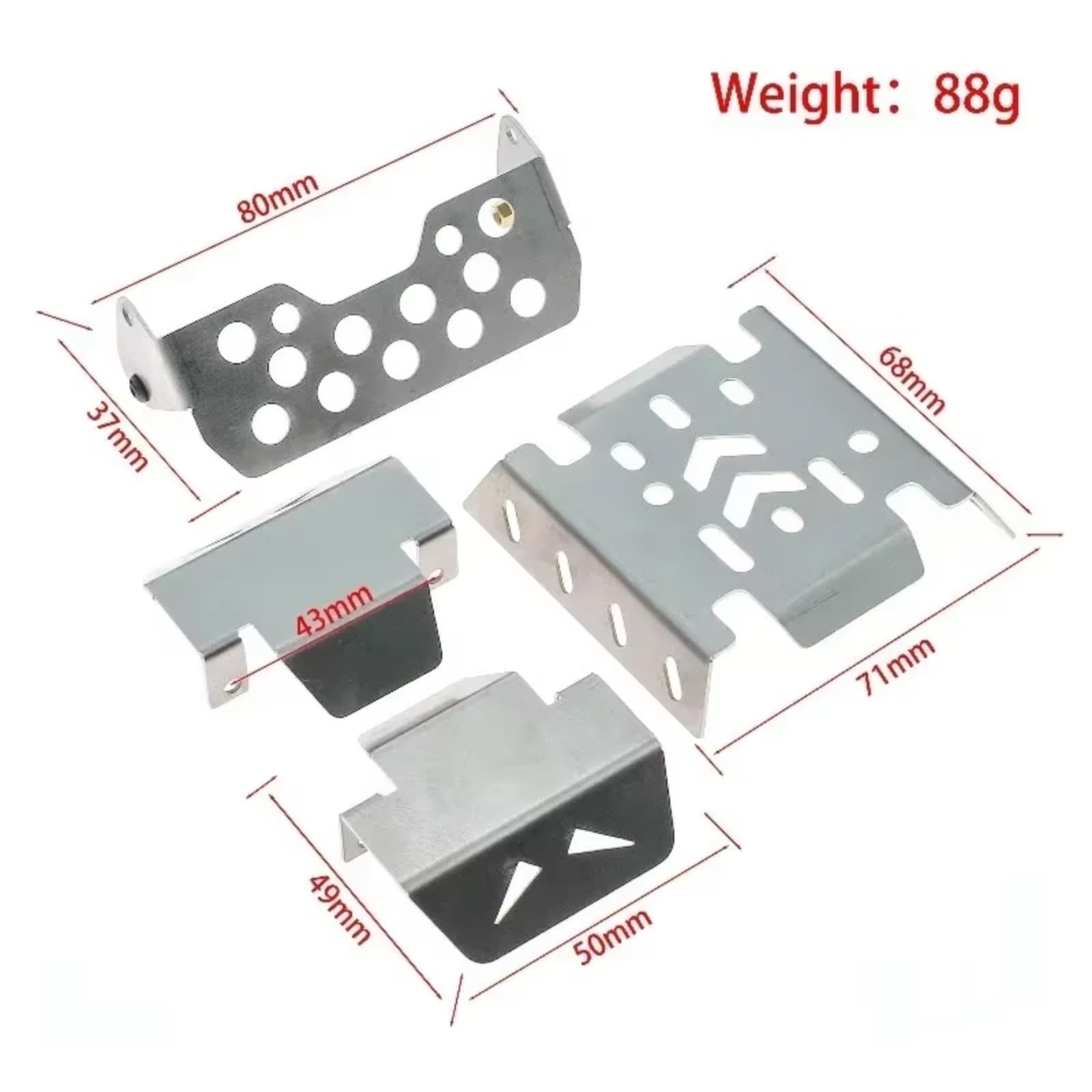 para Yikong YK4083 V3 1/8 RC Metal para Placa De Chasis