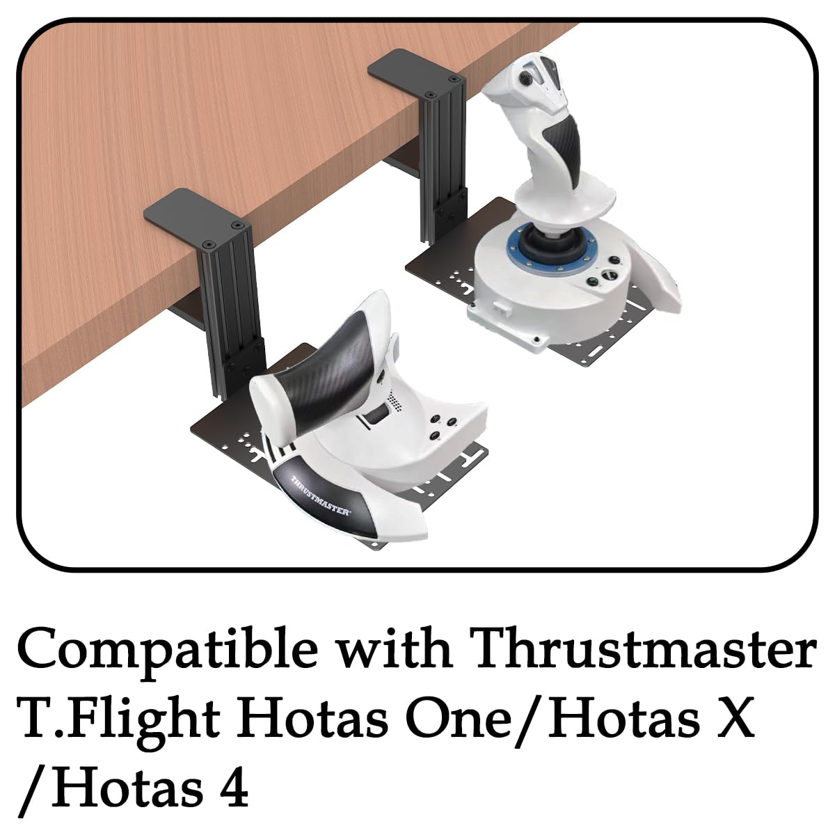 BUJ Tischmontage kompatibel mit Logitech X56, X52, X52 Pro, Thrustmaster SimTask Farmstick, T - Flight Hotas One, T - Flight Hotas 4/X, T16000M FCS Hotas, TCA Officer Pack, Sol - R2 HOSA