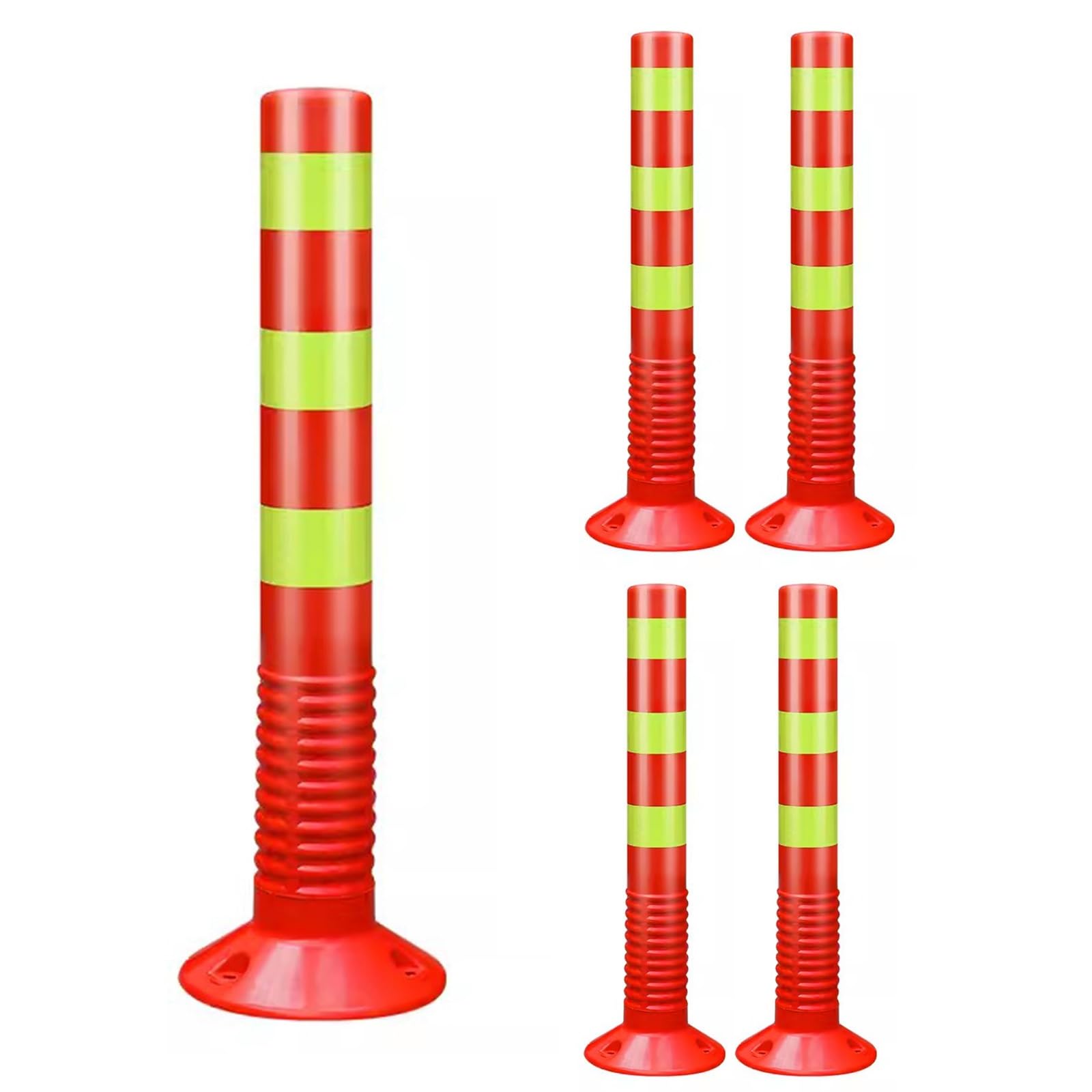 Cônes de signalisation réfléchissants 75cm lot de 2 poteaux de signalisation flexibles rouge