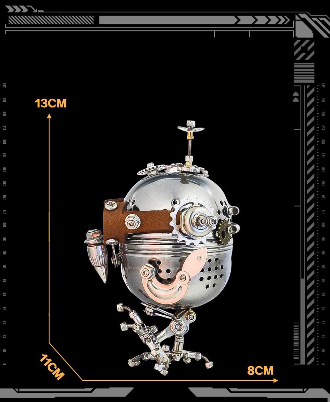 Metalkitor Metalowe puzzle 3D dla dorosłych, wzór jajka sowy, DIY, ozdoba - układanie, rękodzieło, łamigłówka - idealna dekoracja biurka i wybór na prezent (110 szt.)