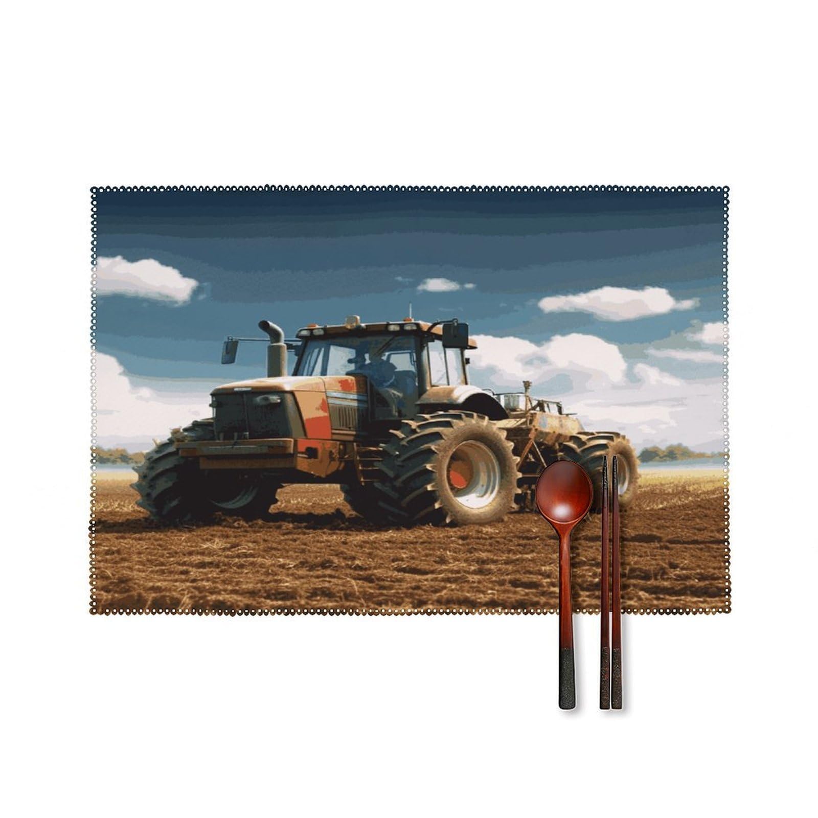 Fodpand Style Fantasy Farm Tractor Placemats Set Of 4 Place Mats Table Mats