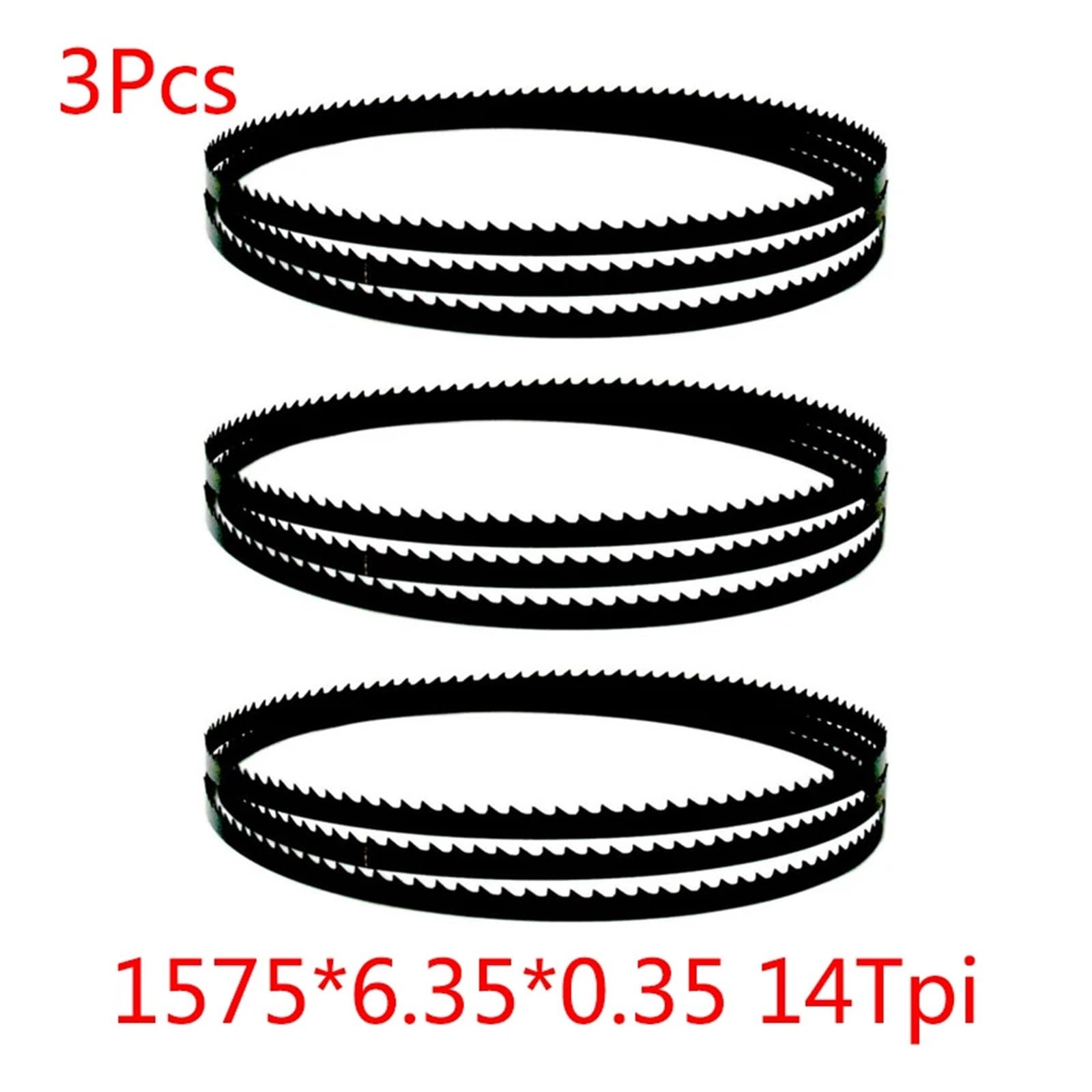 Sierra de Cinta 1/2/3 Piezas de 1575 mm x 6,35 mm x 0,35 mm, 8'', Herramientas de Sierra de Cinta for carpintería for Hoja de Sierra de Cinta HBS20 TPI 6/10/14(3Pcs 14Tpi)