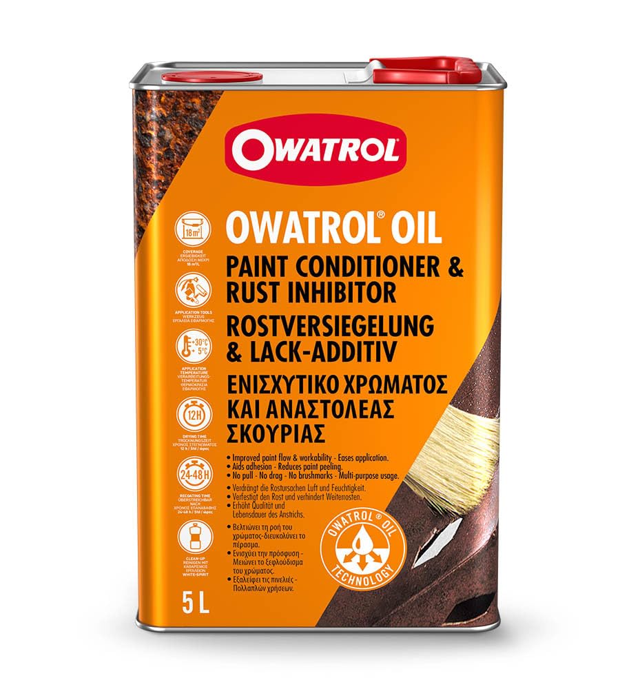 Owatrol Oil - Colourless, Penetrating Rust Inhibitor & Oil-Based Paint Additive - 5L