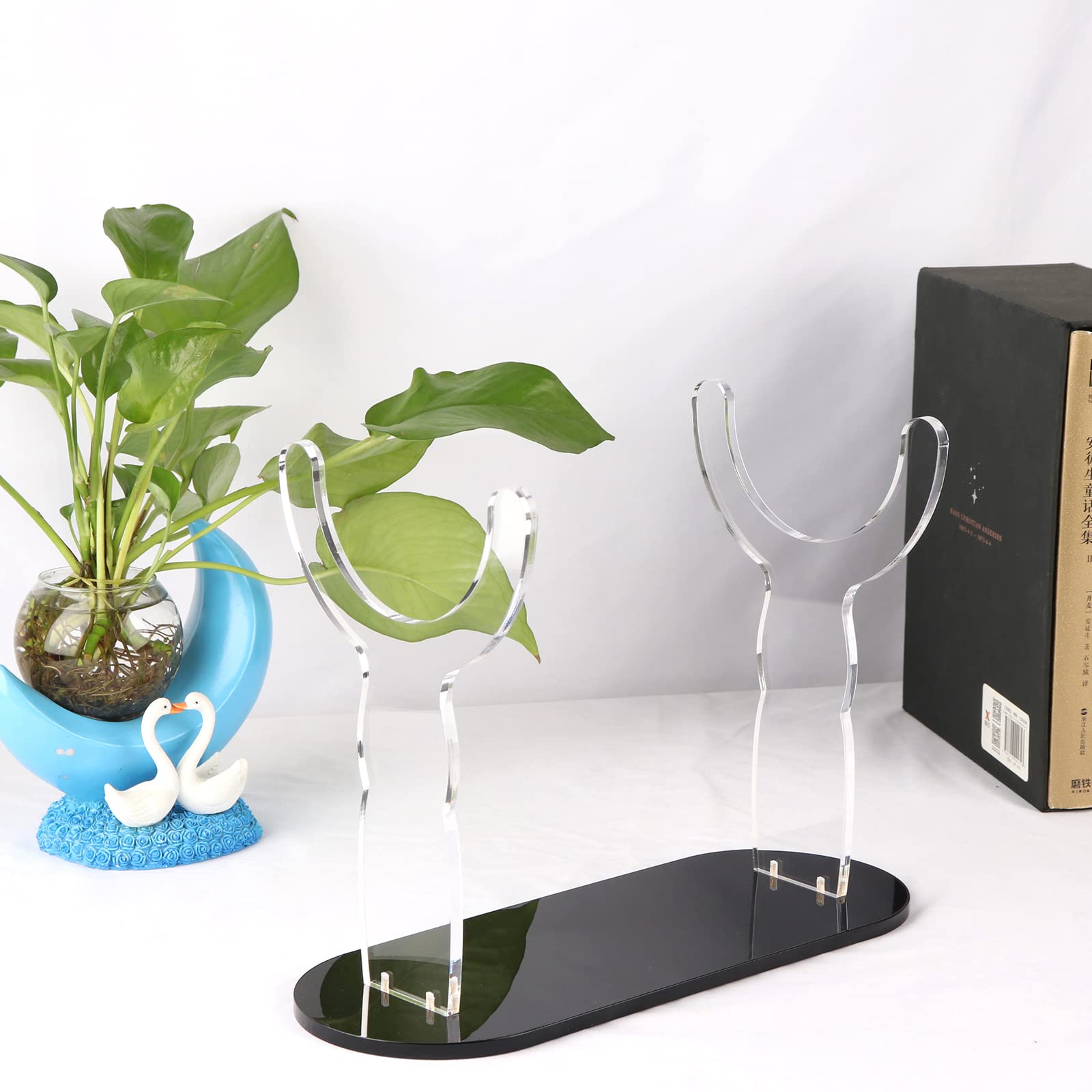 Soporte de cuerno acrílico resistente, soporte decorativo para shofar, adecuado para todos los cuernos kosher yemení, antílope de cuerno trenzado, antílope
