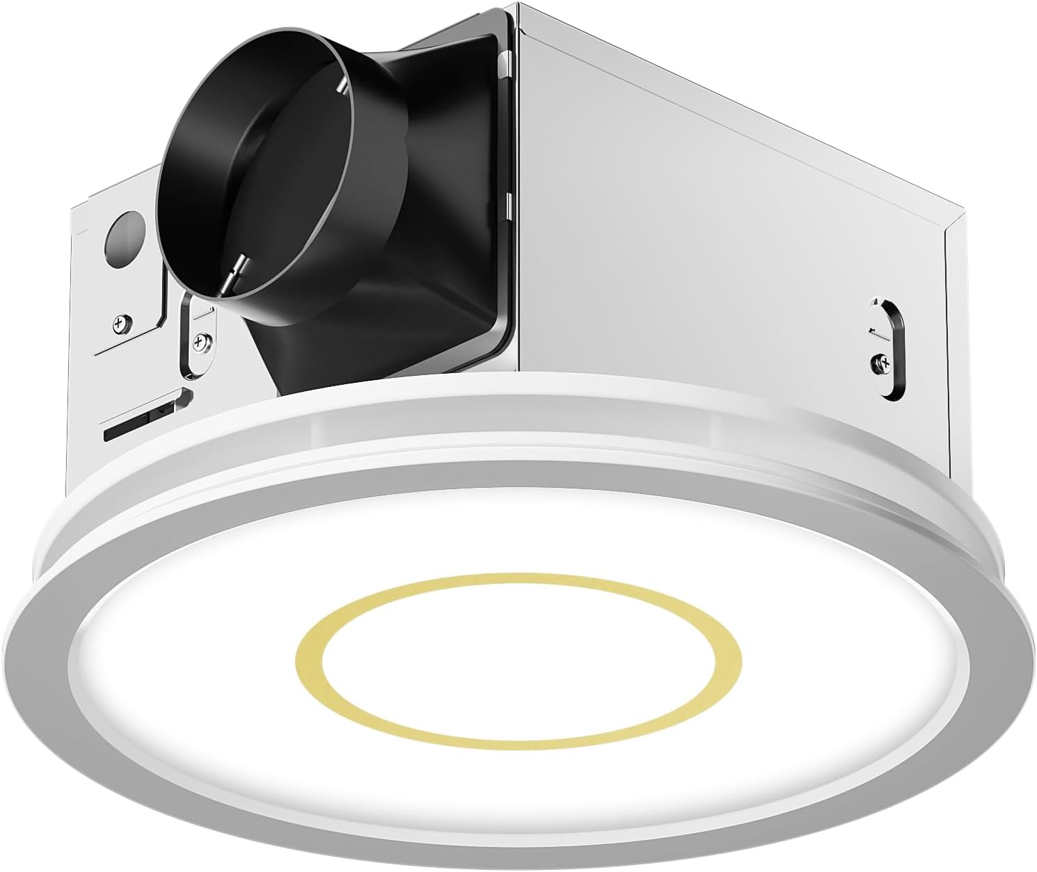 Fitop Bathroom Exhaust Fan with Light, 130 CFM 47W Ceiling Mount Shower Ventilation Exhaust Fan, 1.5 Sones Bathroom Vent Fan with Light, 1100LM LED Light 3000K/4000K/5000K (Gold)